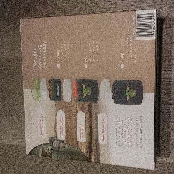 Whiskware Snack Containers Star Wars Disney the Mandalorian  Stackable - Picture 2 of 2